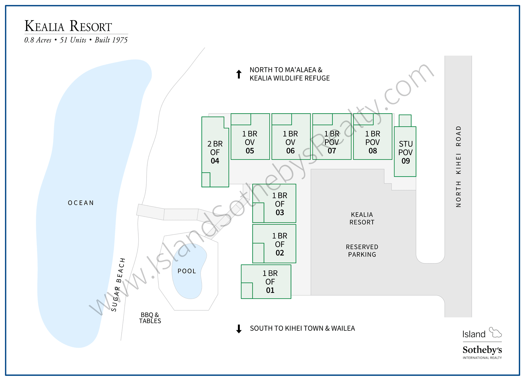 Map of Kealia Resort Maui